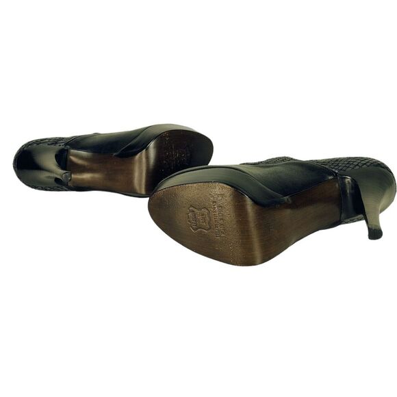 Stuart Weitzman Snake Leather Platform Peeptoe Lace-Up Stilettos Heels Size 37 - Picture 15 of 15